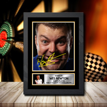 Wes Newton Signed Autographed Darts Star Poster Print Framed Merch Gift Wes Newton Signed Autographed Darts Star Poster Print Framed Merch Gift