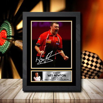 Wes Newton 2 Signed Autographed Darts Star Poster Print Framed Merch Gift Wes Newton 2 Signed Autographed Darts Star Poster Print Framed Merch Gift