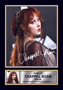 Chappell Roan Portrait Printed Signed Poster Print – Pop Singer Wall Art – Autograph Style Music Memorabilia – Artistic Celebrity Photo Collectible