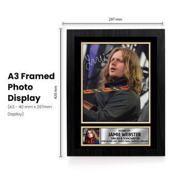 Jamie Webster Live Concert Printed Signed Poster Print – Autograph Style Singer Wall Art – Indie Rock Music Memorabilia Collectible