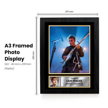 Sam Fender Printed Signed Poster Print – Live Concert Guitar Performance Wall Art – Autograph Style Music Memorabilia Decor