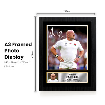Dan Cole England Rugby Printed Autograph Poster – Signed Style Wall Art Print – England Rugby Union Prop Forward Gift – Sports Fan Decor