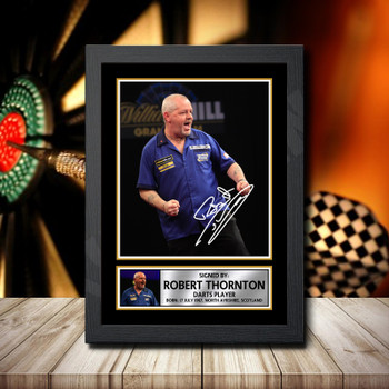 Robert Thornton 2 Signed Autographed Darts Star Poster Print Framed Merch Gift Robert Thornton 2 Signed Autographed Darts Star Poster Print Framed Merch Gift
