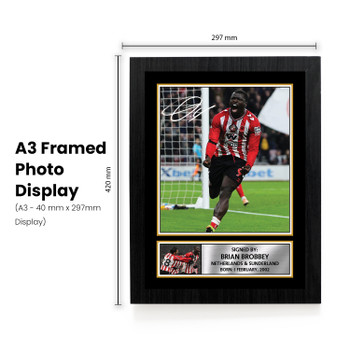 Brian Brobbey Sunderland Printed Autograph Poster – Netherlands Football Star Wall Art – Soccer Memorabilia Gift for Fans