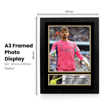 James Trafford Printed Autograph Poster – England & Manchester City Goalkeeper Football Poster – Soccer Wall Art Memorabilia Print