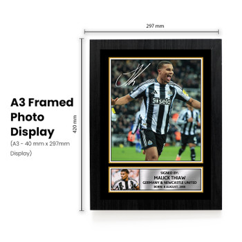 Malick Thiaw Printed Autograph Poster – Germany & Newcastle United Football Star Wall Art – Soccer Player Memorabilia Poster Print