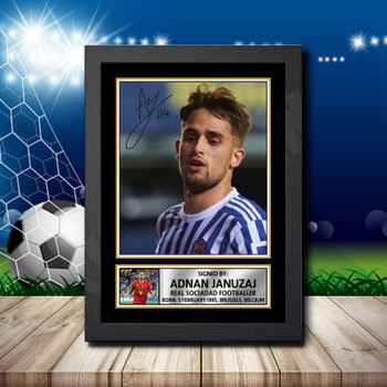 Adnan Januzaj Signed Autographed Footballers Star Poster Print Framed Merch Gift