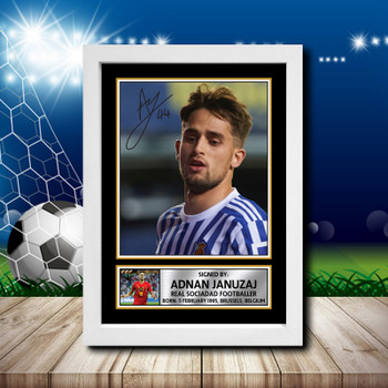 Adnan Januzaj Signed Autographed Footballers Star Poster Print Framed Merch Gift