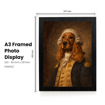 George Washington Dog Portrait Poster – Founding Father Dog Wall Art – Funny Historical Pet Painting – Vintage American Patriotic Decor