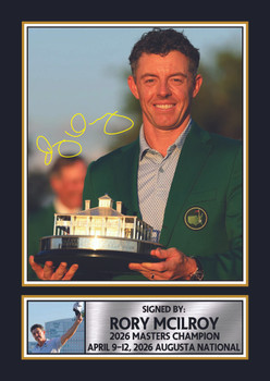 Rory McIlroy 2026 Masters Champion Signed Poster Print – Augusta National Golf Victory Portrait – Autographed Style Wall Art – Golf Fan Gift, Sports Memorabilia Decor