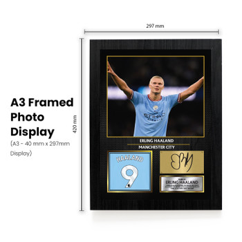 Erling Haaland Manchester City Signed Poster Print – Man City Football Wall Art – Printed Autograph Soccer Memorabilia – Premier League Fan Gift & Bedroom Decor