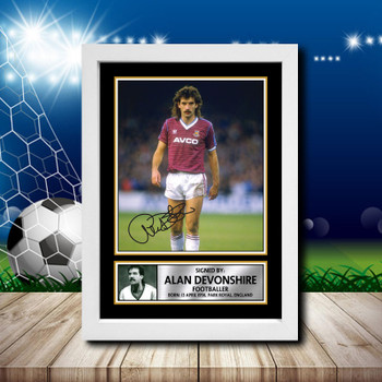Alan Devonshire 1 Signed Autographed Footballers Star Poster Print Framed Merch Gift