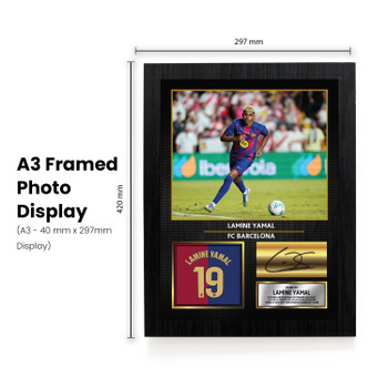 Lamine Yamal Barcelona Signed Poster Print – FC Barcelona Football Wall Art – Printed Autograph Soccer Memorabilia – Barca Fan Bedroom Decor Gift