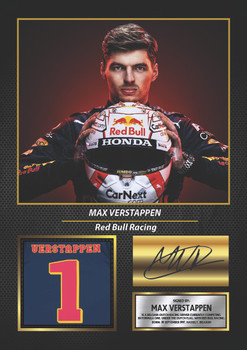 Max Verstappen Signed Poster Print – Red Bull Racing Formula 1 Wall Art – Printed Autograph F1 Racing Memorabilia – Motorsport Fan Gift Decor