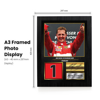 Michael Schumacher Signed Poster Print – Ferrari Formula 1 Wall Art – Printed Autograph F1 Racing Memorabilia – Motorsport Fan Gift Decor