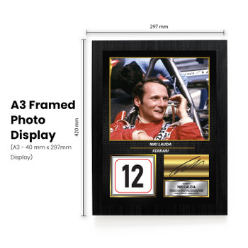 Niki Lauda Signed Poster Print – Ferrari Formula 1 Wall Art – Printed Autograph F1 Racing Memorabilia – Motorsport Legend Fan Gift Decor