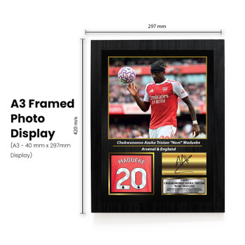 Noni Madueke Arsenal Signed Poster Print – Football Wall Art – Printed Autograph Soccer Memorabilia – Arsenal & England Fan Gift Decor