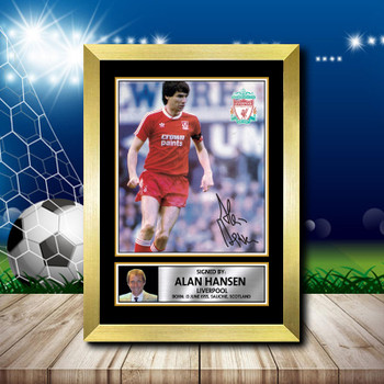 Alan Hansen 2 Signed Autographed Footballers Star Poster Print Framed Merch Gift Alan Hansen 2 Signed Autographed Footballers Star Poster Print Framed Merch Gift