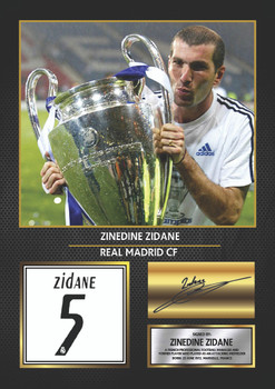 Zinedine Zidane Real Madrid Signed Poster Print – Real Madrid CF Football Wall Art – Printed Autograph Soccer Memorabilia – Zidane Fan Gift Decor