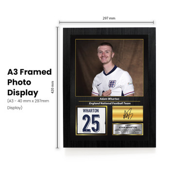 Adam Wharton England Signed Poster Print – England National Football Team Wall Art – Adam Wharton Signature Style Football Poster – Soccer Fan Gift Decor
