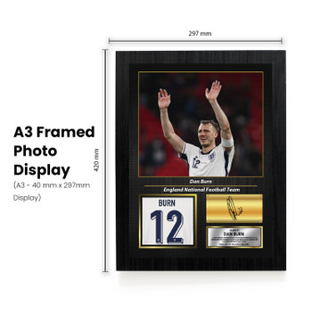 Dan Burn England Signed Poster Print – England National Football Team Wall Art – Dan Burn Signature Style Football Poster – Soccer Fan Gift Decor