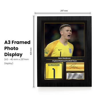 Dean Henderson England Signed Poster Print – England National Football Team Goalkeeper Wall Art – Dean Henderson Signature Style Football Poster – Soccer Fan Gift Decor