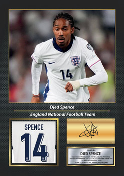 Djed Spence England Signed Poster Print – England National Football Team Wall Art – Djed Spence Signature Style Football Poster – Soccer Fan Gift Decor