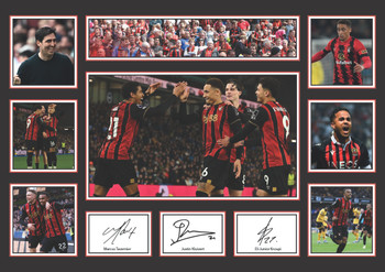 AFC Bournemouth Team Poster 2026 – Cherries Football Club Squad Wall Art Featuring Marcus Tavernier, Justin Kluivert & Eli Junior Kroupi – Football Fan Collectible Poster Gift