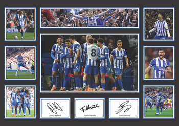 Brighton & Hove Albion Team 2026 Poster Print – Seagulls Football Club Squad Wall Art Featuring Danny Welbeck, Fabian Hürzeler & Kaoru Mitoma – Football Memorabilia Gift for Brighton Supporters