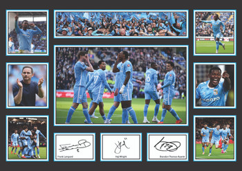 Coventry City FC Team 2026 Poster Print – Sky Blues Football Club Wall Art Featuring Frank Lampard, Haji Wright & Brandon Thomas-Asante – Coventry Supporters Memorabilia Gift