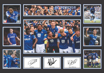 Ipswich Town FC Team 2026 Poster Print – Tractor Boys Football Club Wall Art Featuring Leif Davis, Jack Clarke & Kieran McKenna – Ipswich Town Supporters Memorabilia Gift