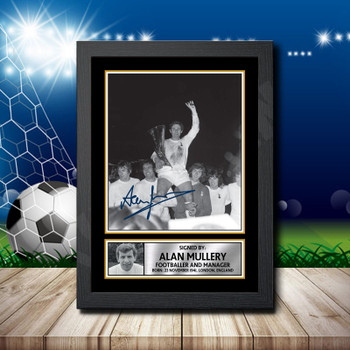 Alan Mullery 2 Signed Autographed Footballers Star Poster Print Framed Merch Gift