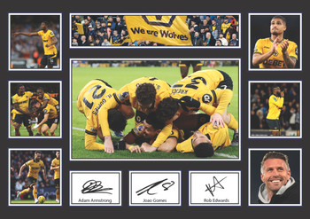 Wolverhampton Wanderers FC Team 2026 Poster Print – Wolves Football Club Wall Art Featuring Adam Armstrong, João Gomes & Rob Edwards – Wolves Supporters Memorabilia Gift