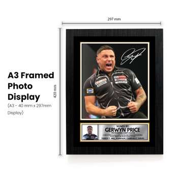 Gerwyn Price Darts Poster Print – Welsh Professional Darts Player Wall Art Featuring The Iceman Signature Style Design – Darts Memorabilia Gift for Fans and Collectors