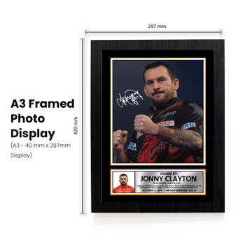 Jonny Clayton Darts Poster Print – The Ferret Welsh Professional Darts Player Signature Style Wall Art – PDC Darts Memorabilia Gift for Fans and Collectors