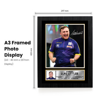 Luke Littler Darts Poster Print – The Nuke Professional Darts Player Signature Style Wall Art – PDC World Champion Memorabilia Gift for Darts Fans and Collectors