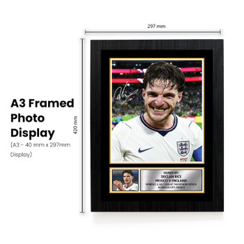 Declan Rice England Poster Print – Mexico vs England 2026 Match Commemorative Wall Art – Signature Style Print – Sports Memorabilia Gift – Football Fan Gift