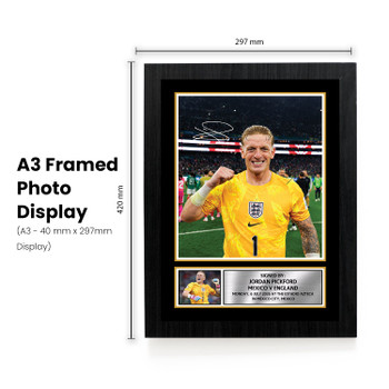 Jordan Pickford England Poster Print – Mexico vs England 2026 Match Commemorative Wall Art – Signature Style Goalkeeper Print – England Football Fan Gift