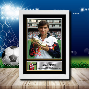 Alan Smith 2 Signed Autographed Footballers Star Poster Print Framed Merch Gift