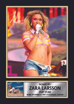 Zara Larsson Signed Poster Print – Celebrity Autograph Style Music Memorabilia Collectors Gift – Pop Star Wall Art Print for Home, Office & Fan Decor