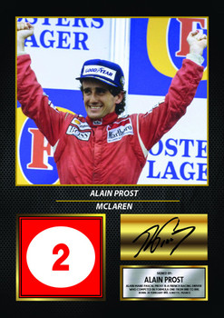 Alain Prost printed signature poster