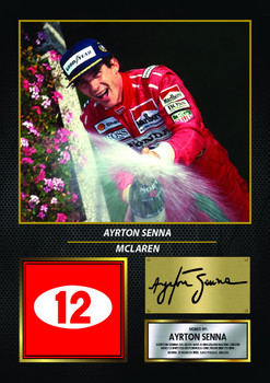 Ayrton Senna printed signature poster