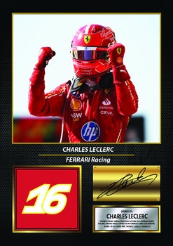 Charles Leclerc printed signature poster
