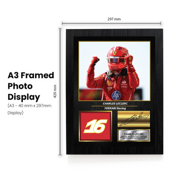 Charles Leclerc printed signature poster – frame view 1