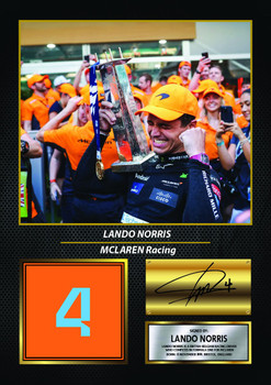 Lando Norris printed signature poster
