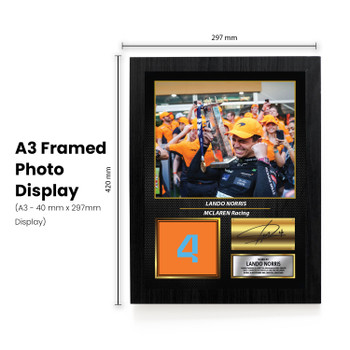 Lando Norris printed signature poster – frame view 1