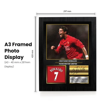 Cristiano Ronaldo printed signature poster – frame view 1