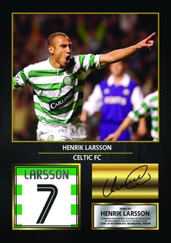 Henrik Larsson printed signature poster