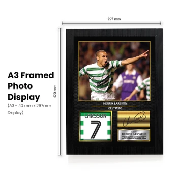 Henrik Larsson printed signature poster – frame view 1