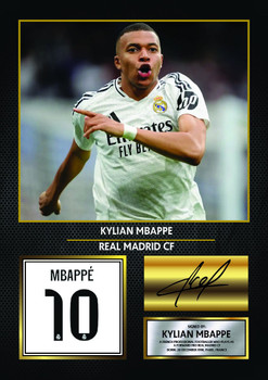 Kylian Mbappe printed signature poster